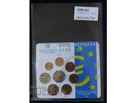 Grecia 2003 - Set complet de euro bancar de la 1 cent la 2 euro