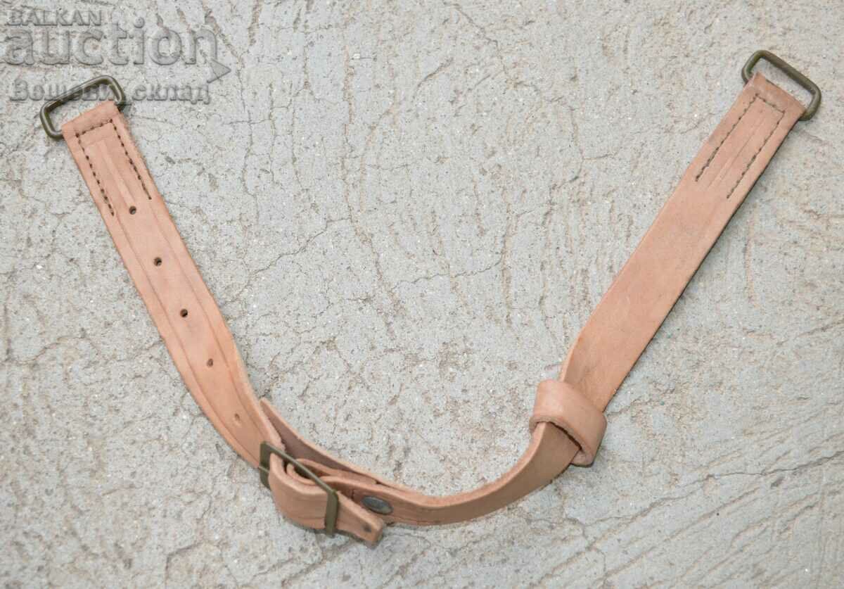 Spare leather straps for military helmet