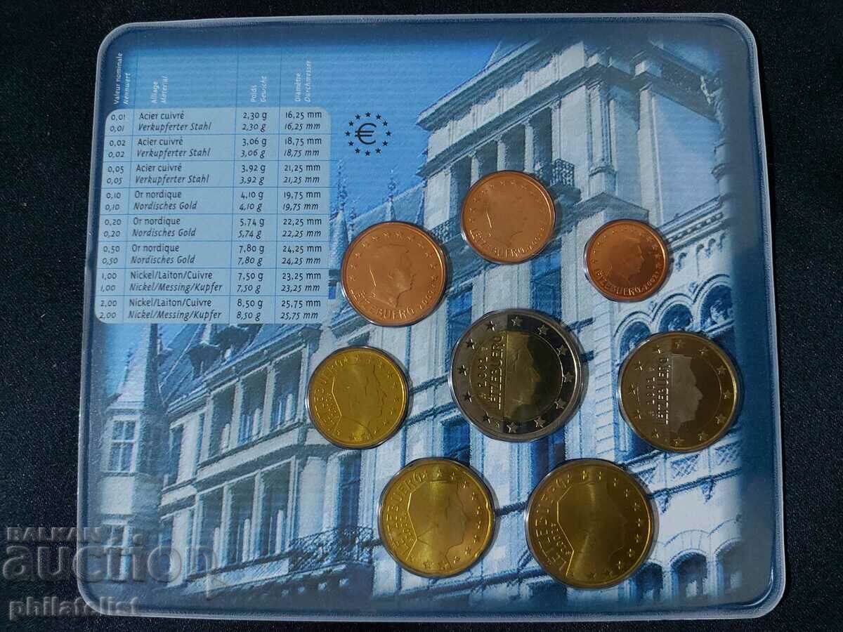 Δημοπρασία Λουξεμβούργο 2002 - τραπεζικό ευρώ σετ από 1 σεντ σε 2 ευρώ - BU Δημοπρασία Λουξεμβούργο 2002 - τραπεζικό ευρώ σετ από 1 σεντ σε 2 ευρώ - BU
