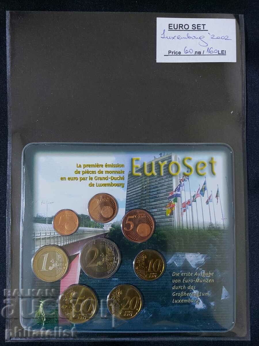 Luxemburg 2002 - banca euro stabilită de la 1 cent la 2 euro - BU