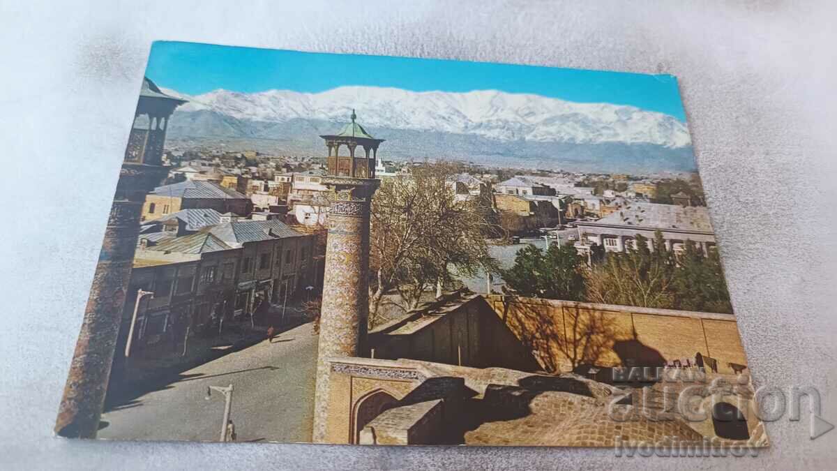 P K Teheran Minaretele Moscheei Sepahsalar Agains Mountains