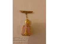 Eiffel Tower perfume bottle collector's brooch