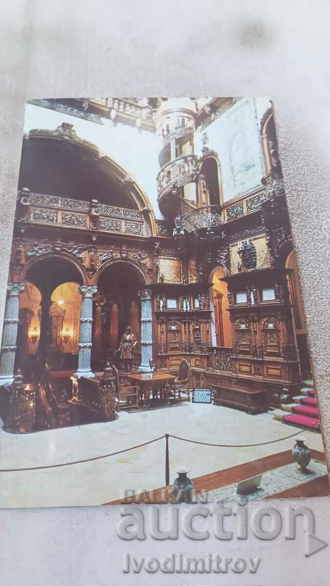 Postcard Sinaia Peles Museum Ground Hall