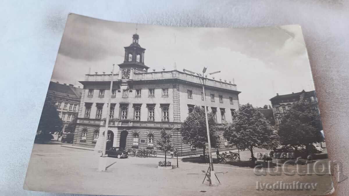 Postcard Ostrow WLKP Town Hall