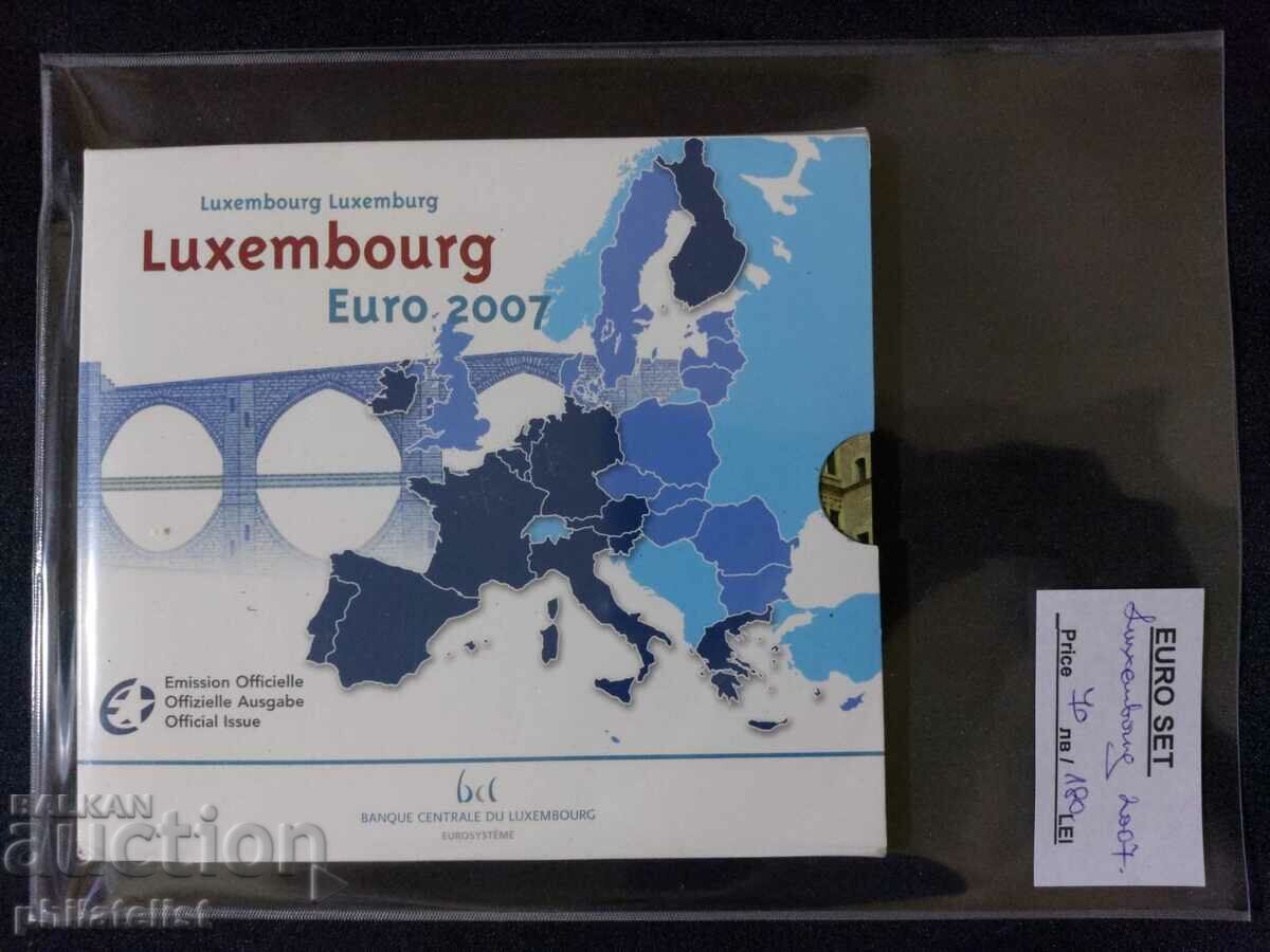 Λουξεμβούργο 2007 - τραπεζικό σετ ευρώ + 2 κέρματα των δύο ευρώ BU