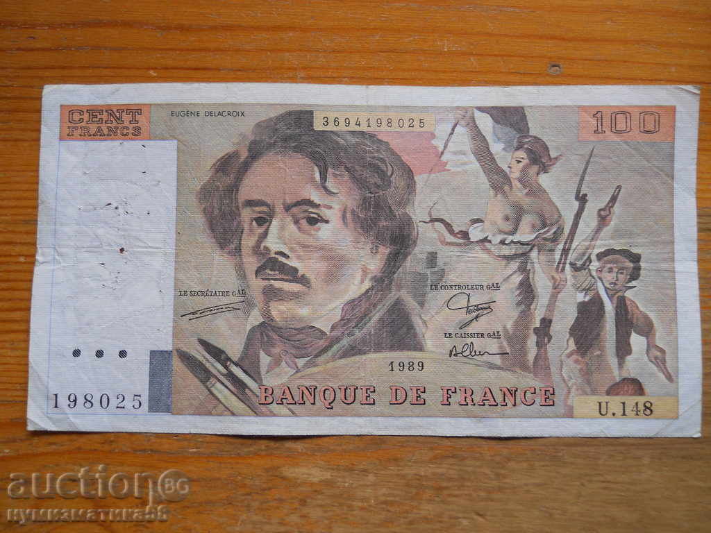 100 de franci 1989 - Franța (VF)