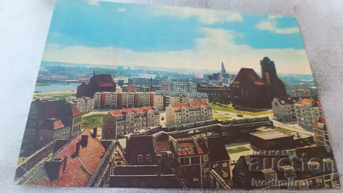 Καρτ ποστάλ Szczecin Panorama Starago Mesto 1969