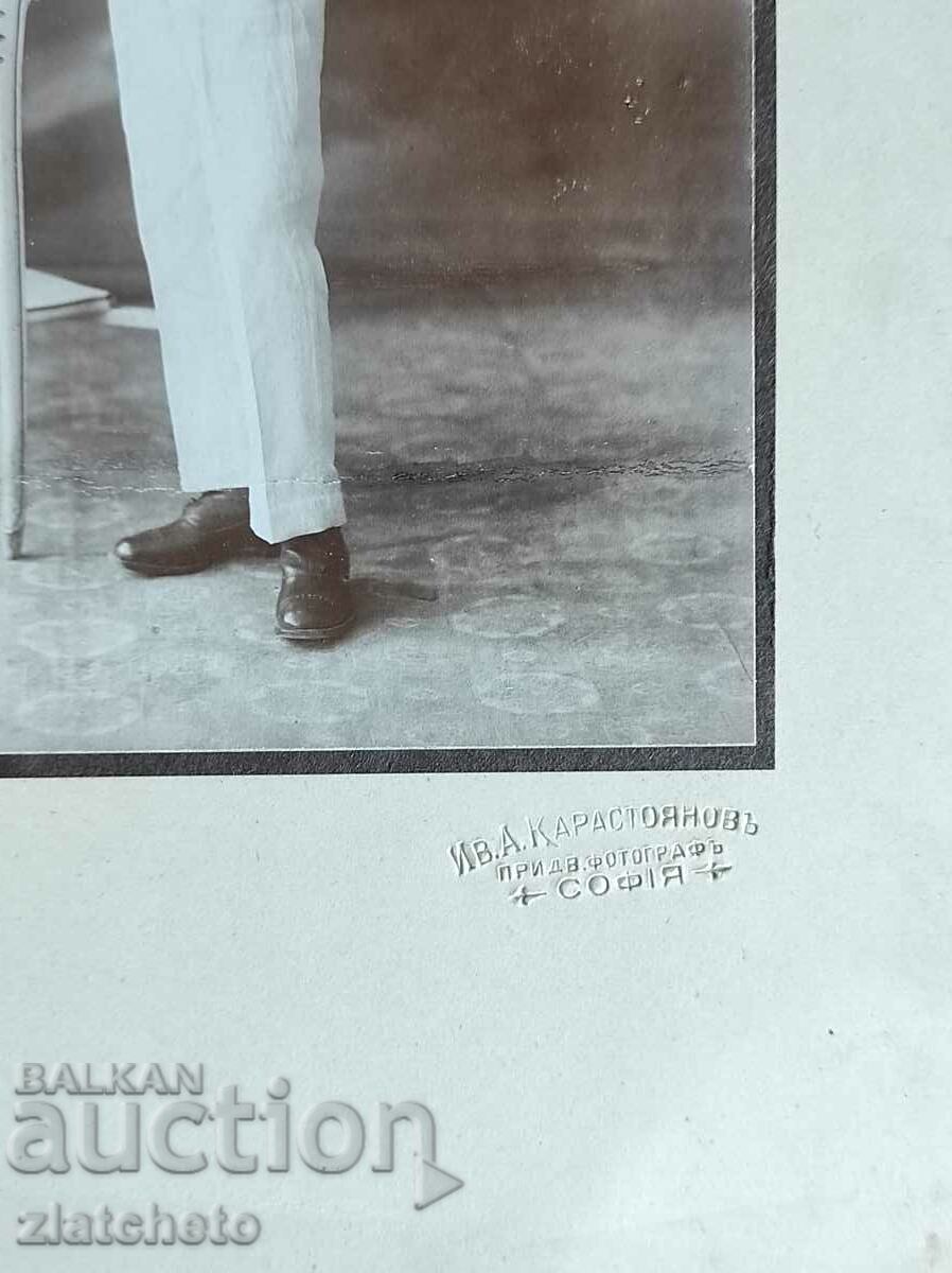 Аукцион Стара снимка картон Царство България - ате. Иван Карастоянов Аукцион Стара снимка картон Царство България - ате. Иван Карастоянов