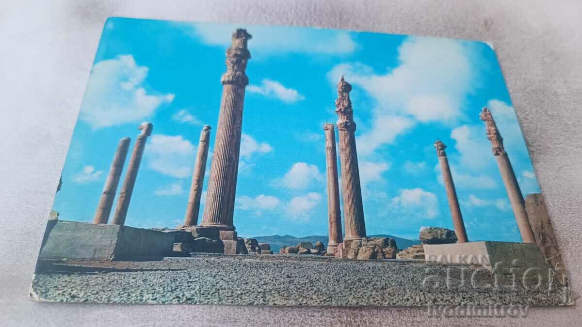 Postcard Persepolis The Pillars of Apadana Palace