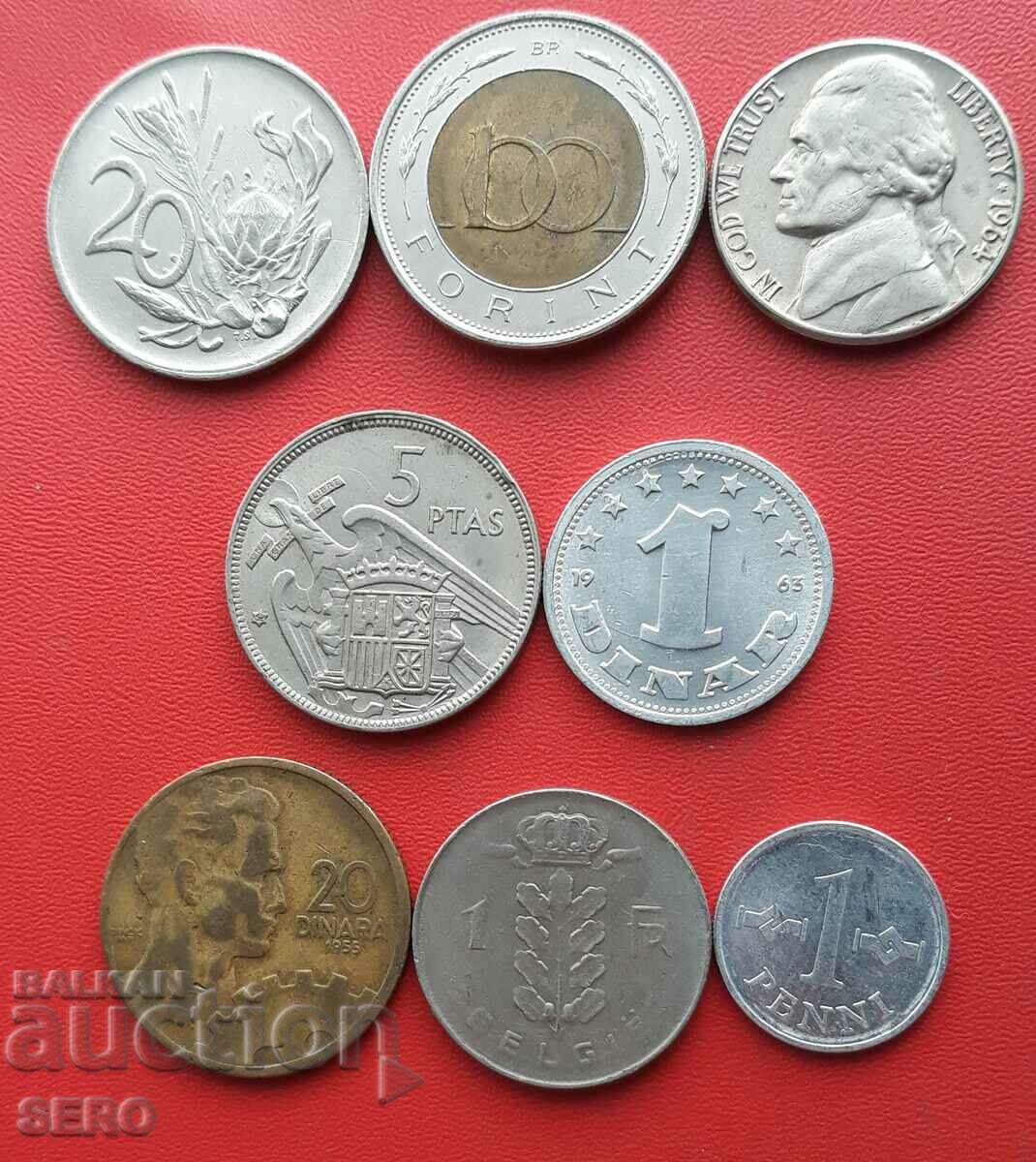 Mixed lot of 8 coins