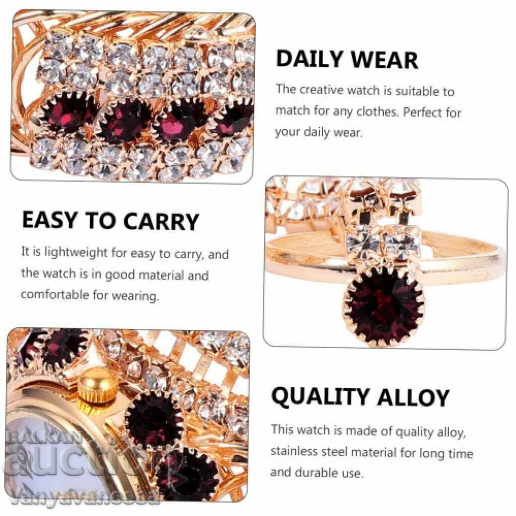 Γυναικείο ρολόι Jewel 3 in 1 βραχιόλι και δαχτυλίδι με τιμή 31.90 BGN | € 16.31 Γυναικείο ρολόι Jewel 3 in 1 βραχιόλι και δαχτυλίδι με τιμή 31.90 BGN | € 16.31