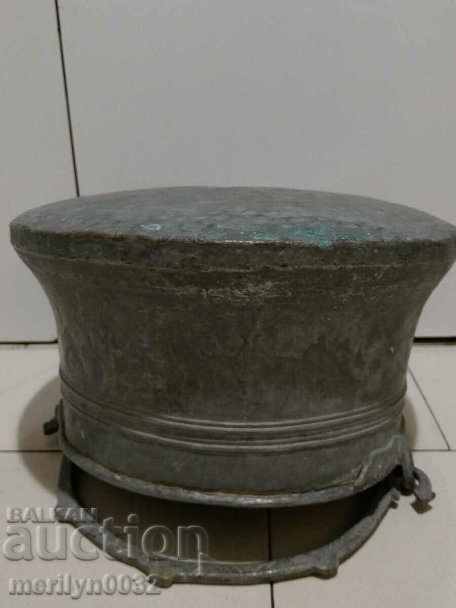 Калайдисан котел, бакър, водник, медник меден съд - 6