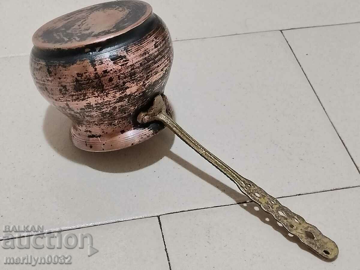 Old tinned copper cezve, coffee pot, copper, copper vessel - 5 Old tinned copper cezve, coffee pot, copper, copper vessel - 5