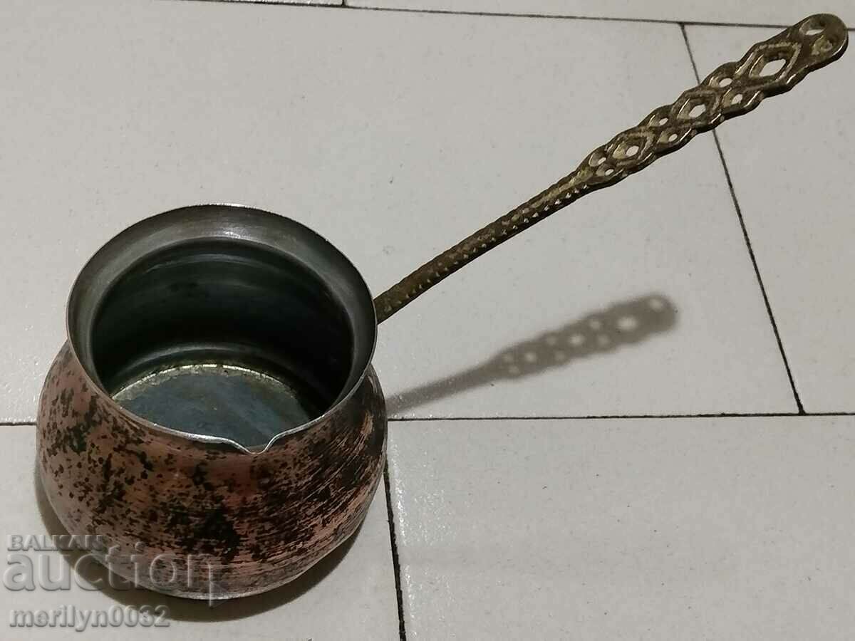 Old tinned copper cezve, coffee pot, copper, copper vessel - 7 Old tinned copper cezve, coffee pot, copper, copper vessel - 7