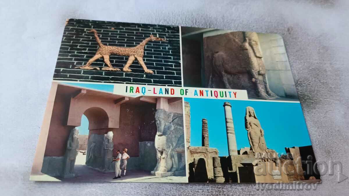 Postcard IRAQ - Land of Antiquity Collage 1970