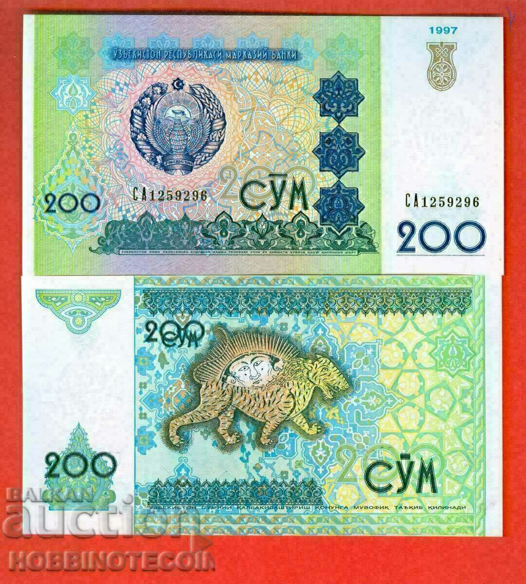 UZBEKISTAN OZBEKISTAN 200 Sum issue 1997 UNC