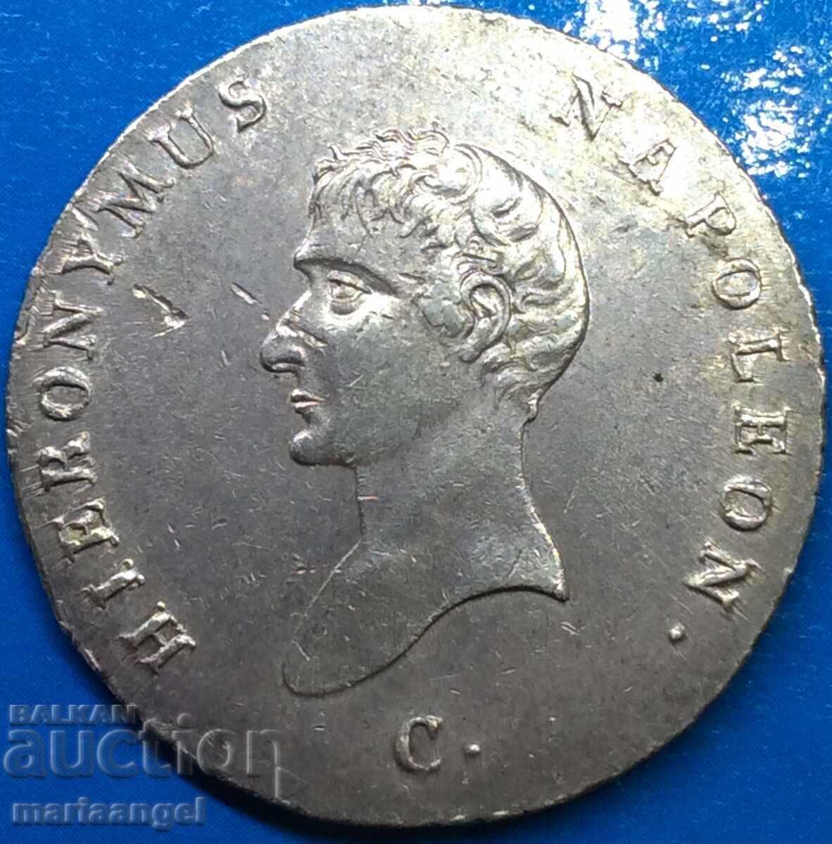 Hieronymus Napoleon 2/3 Thaler 1809 Germania Westfalia Argint