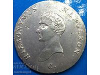 Hieronymus Napoleon 2/3 Thaler 1809 Germany Westphalia Silver