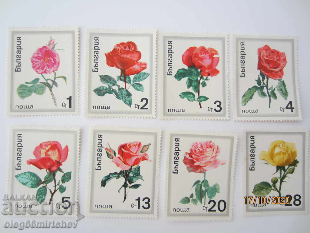 Bulgaria 1970 FLORA ROSES pure.XX BK№2065/72