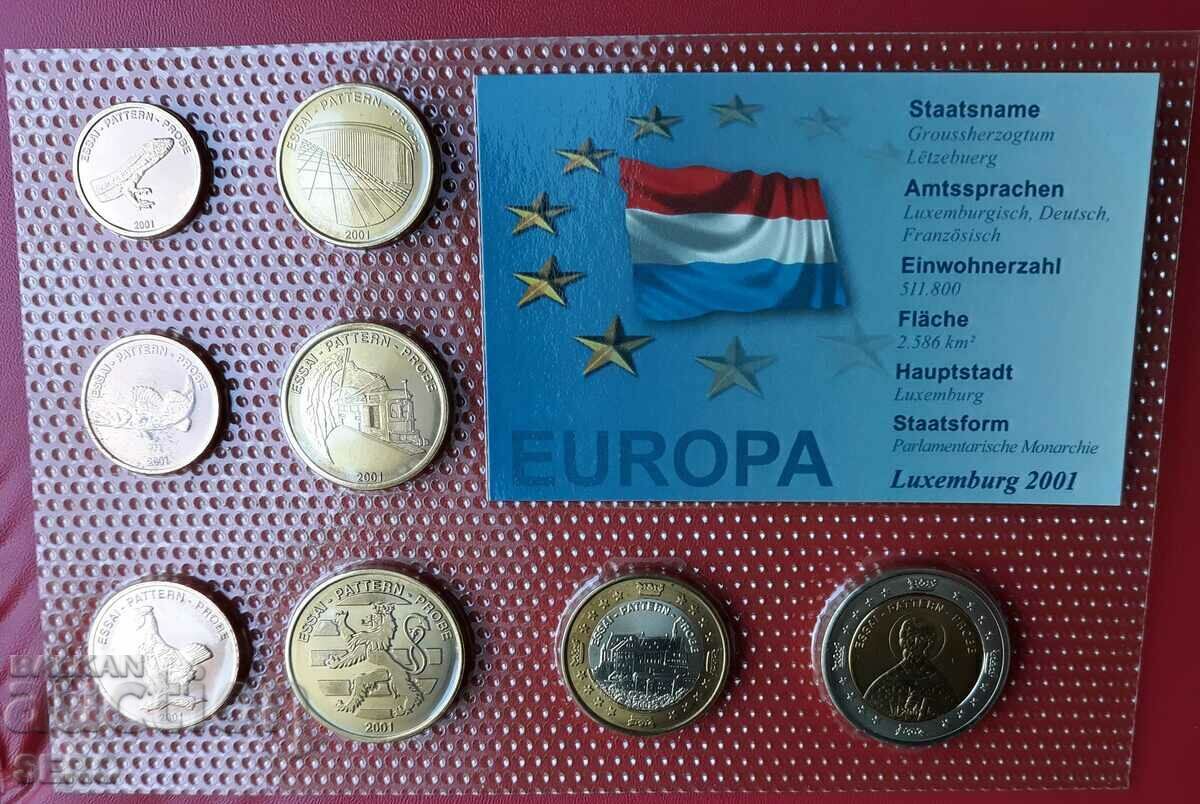 Luxembourg-SET 2001 of 8 proof euro coins