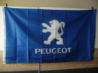 Peugeot flag flag Peugeot advertising car advertising emblem lion