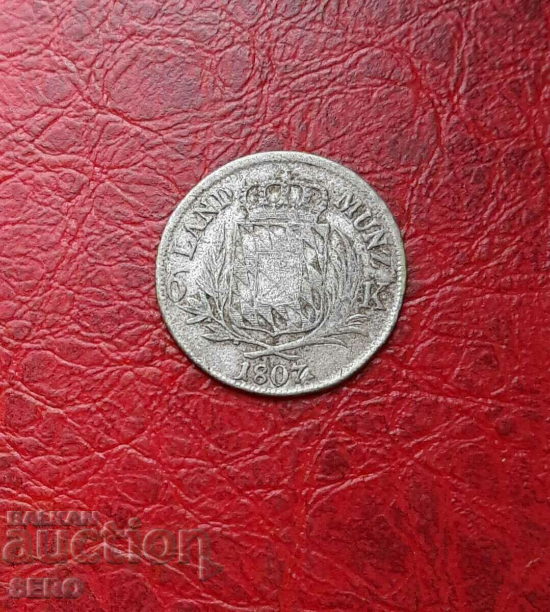 Germany-Bavaria-6 Kreuzer 1807