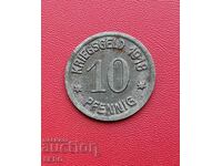 Γερμανία-Ρηνανία-Pfalz-Koblenz-10 Pfennig 1918