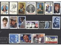 17 Stamped Personalities 1965 - 2004 from USA