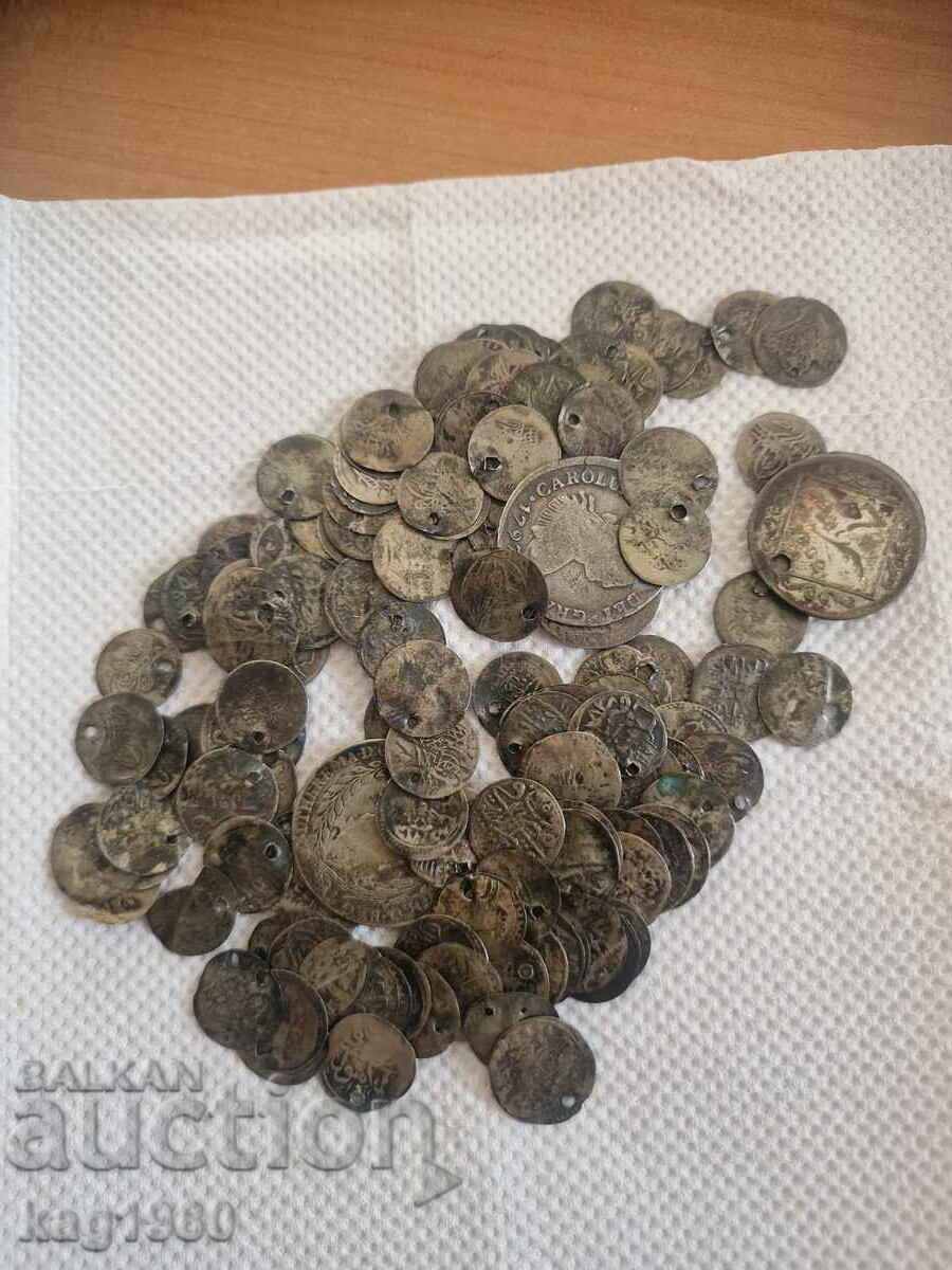 LOT OF COINS SILVER SILVER COIN 120+ ( M )