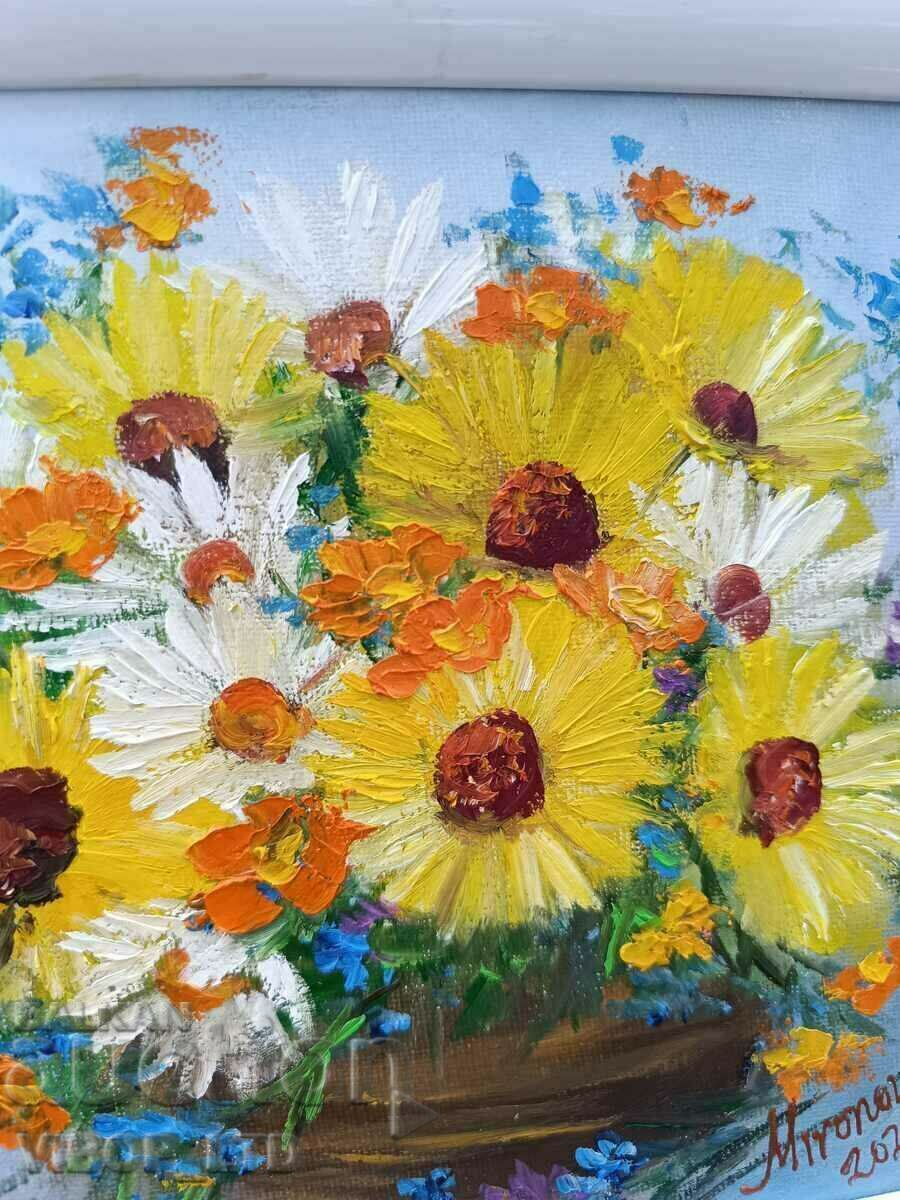 Artist, HARMONY OF PAINTS, oil paints, canvas, frame - 6