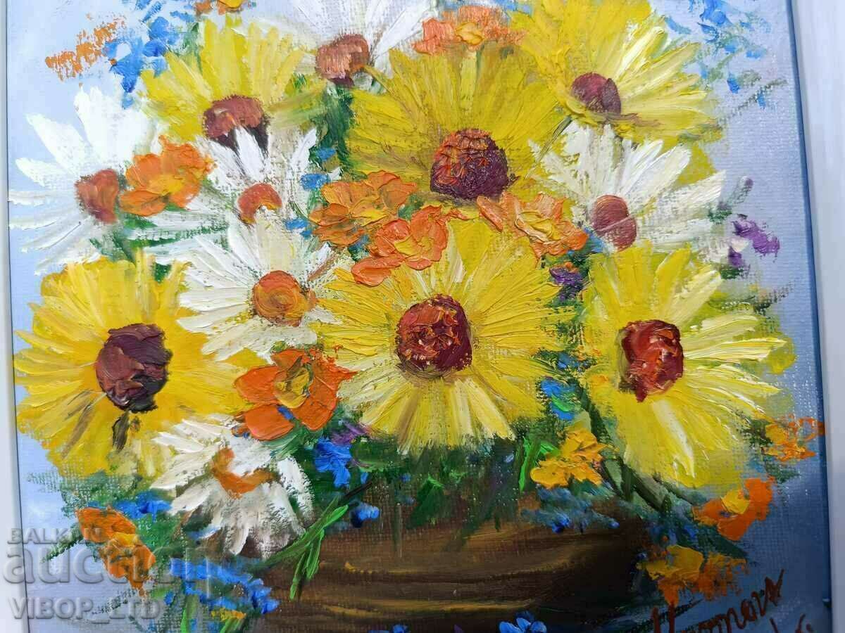 Artist, HARMONY OF PAINTS, oil paints, canvas, frame - 7