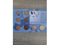 Set of euro coins, France