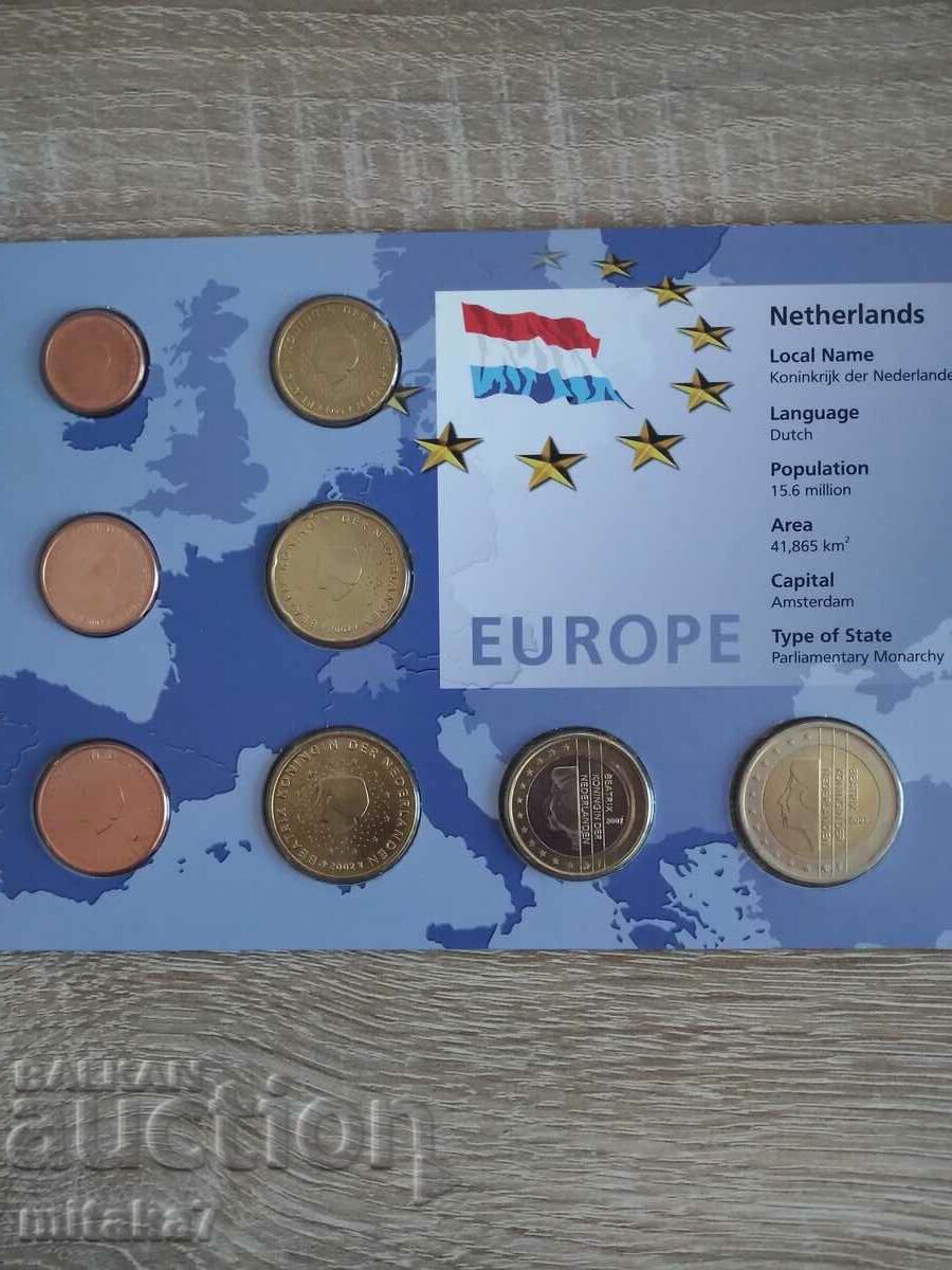 Set of euro coins, Netherlands