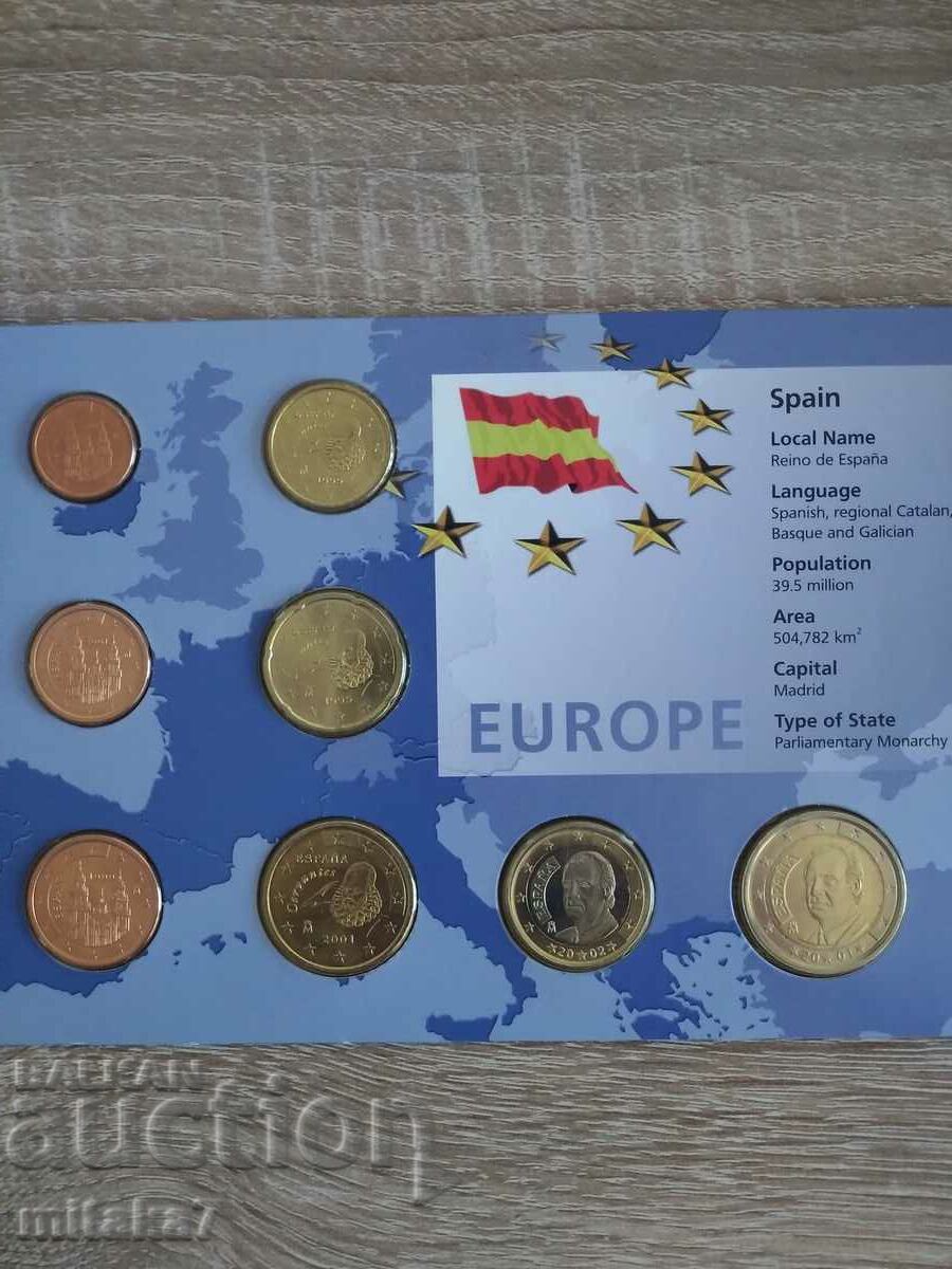 Set of euro coins, Spain