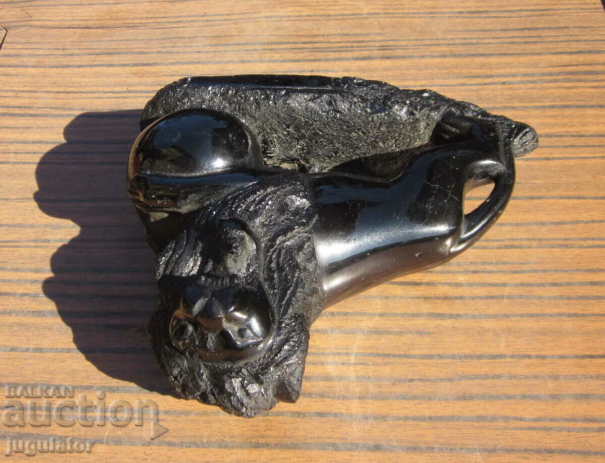 old natural anthracite lion statuette figure - 6 old natural anthracite lion statuette figure - 6