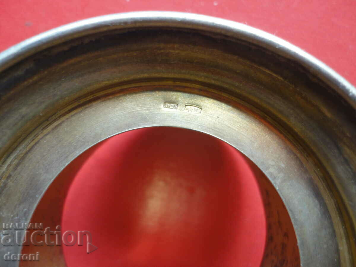 Russian silver coaster cup enamel gilding 916 - 6 Russian silver coaster cup enamel gilding 916 - 6