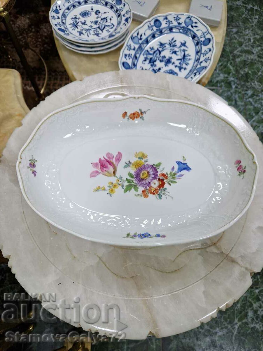 Παλιό σπάνιο πορσελάνινο πιάτο αντίκα Meissen Παλιό σπάνιο πορσελάνινο πιάτο αντίκα Meissen