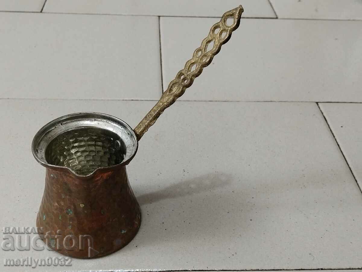 Old tinned copper cezve, coffee pot, copper, copper vessel with price 41.00 BGN | € 20.96 Old tinned copper cezve, coffee pot, copper, copper vessel with price 41.00 BGN | € 20.96