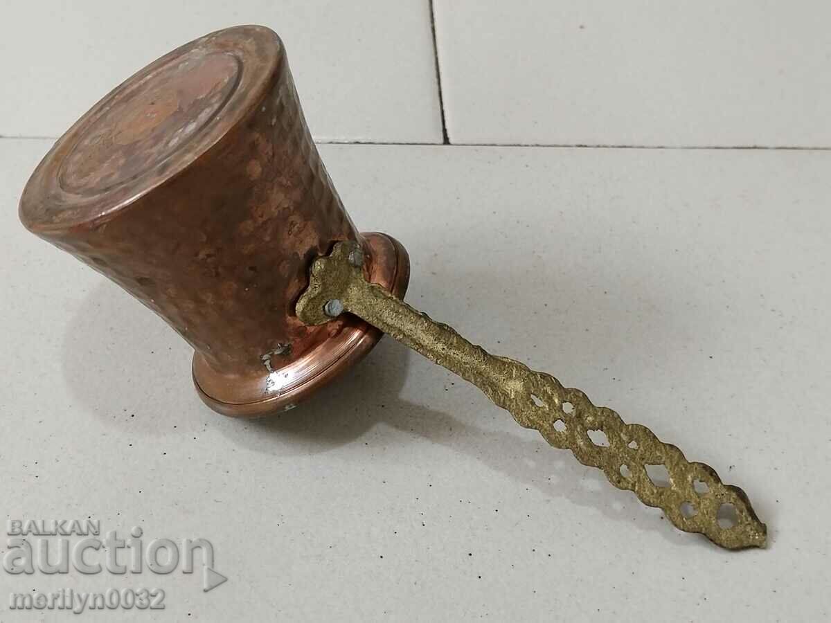 Auction Old tinned copper cezve, coffee pot, copper, copper vessel Auction Old tinned copper cezve, coffee pot, copper, copper vessel