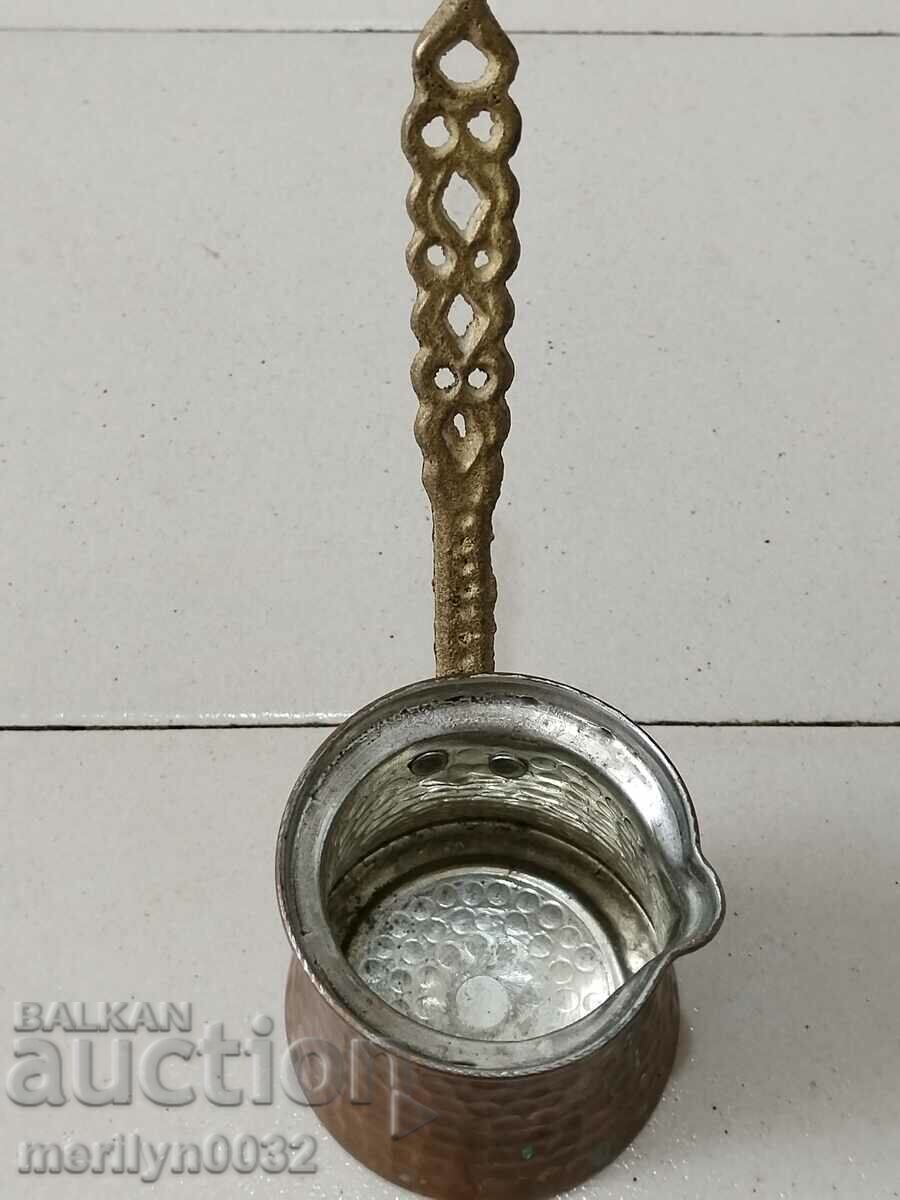 Old tinned copper cezve, coffee pot, copper, copper vessel - 5 Old tinned copper cezve, coffee pot, copper, copper vessel - 5