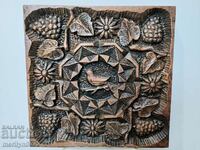 Bas-relief of wood, plastic, wood carving, wooden