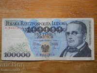 100000 PLN 1990 - Polonia (VF)