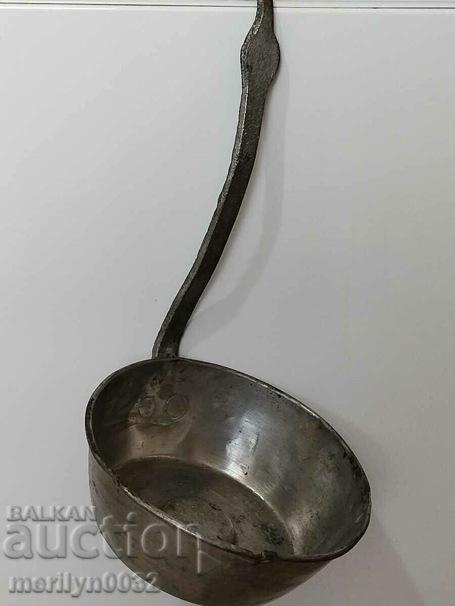 Old copper ladle for a copper tap, copper vessel kishkil cap - 7 Old copper ladle for a copper tap, copper vessel kishkil cap - 7