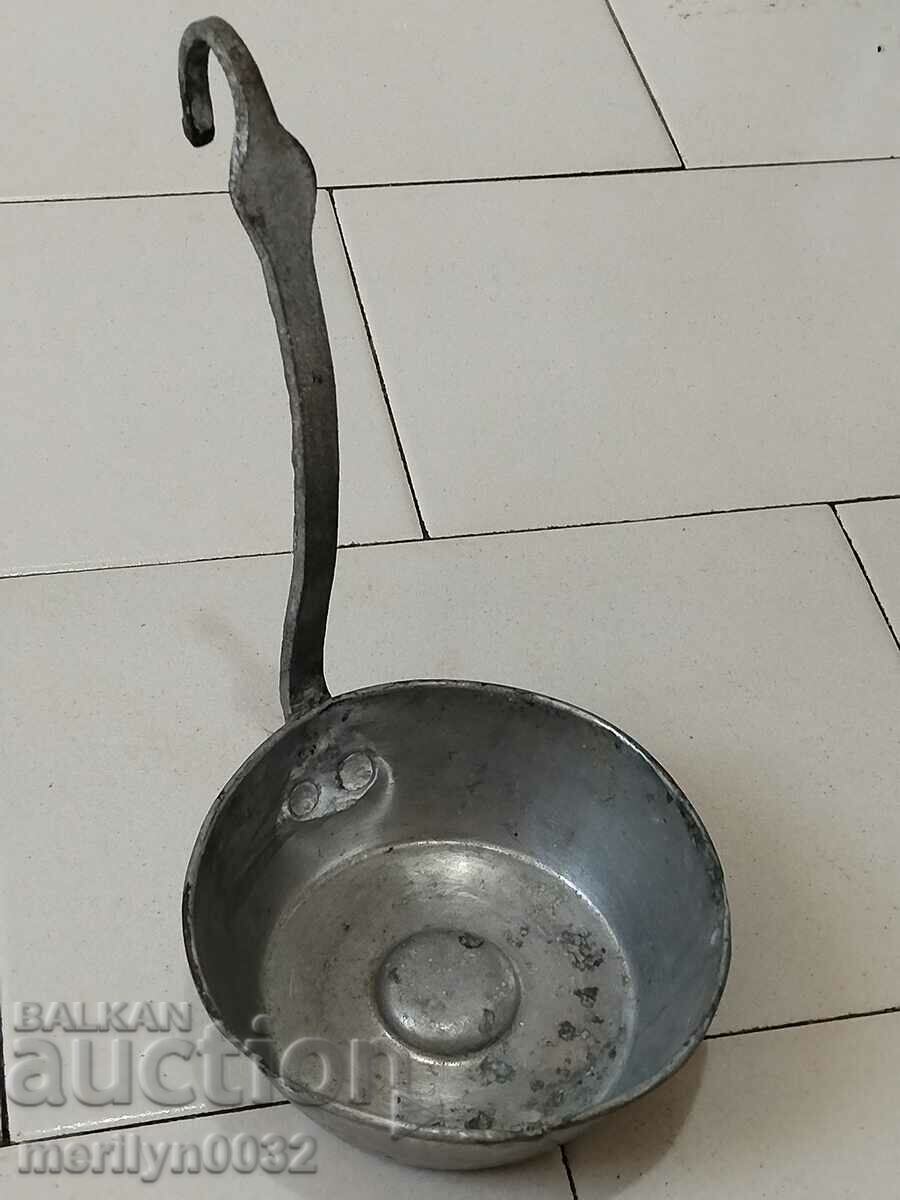 Old copper ladle for a copper tap, copper vessel kishkil cap