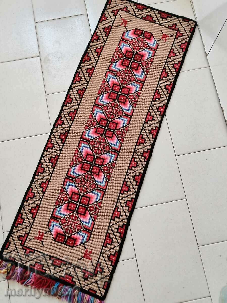 Old handwoven wall rug 107/36 cm rug cover with price 60.00 BGN | € 30.68 Old handwoven wall rug 107/36 cm rug cover with price 60.00 BGN | € 30.68