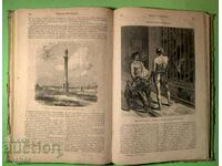 Old Book French Magazine with Many Illustrations 1861