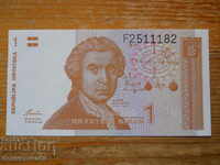 1 dinar 1991 - Croatia ( UNC )