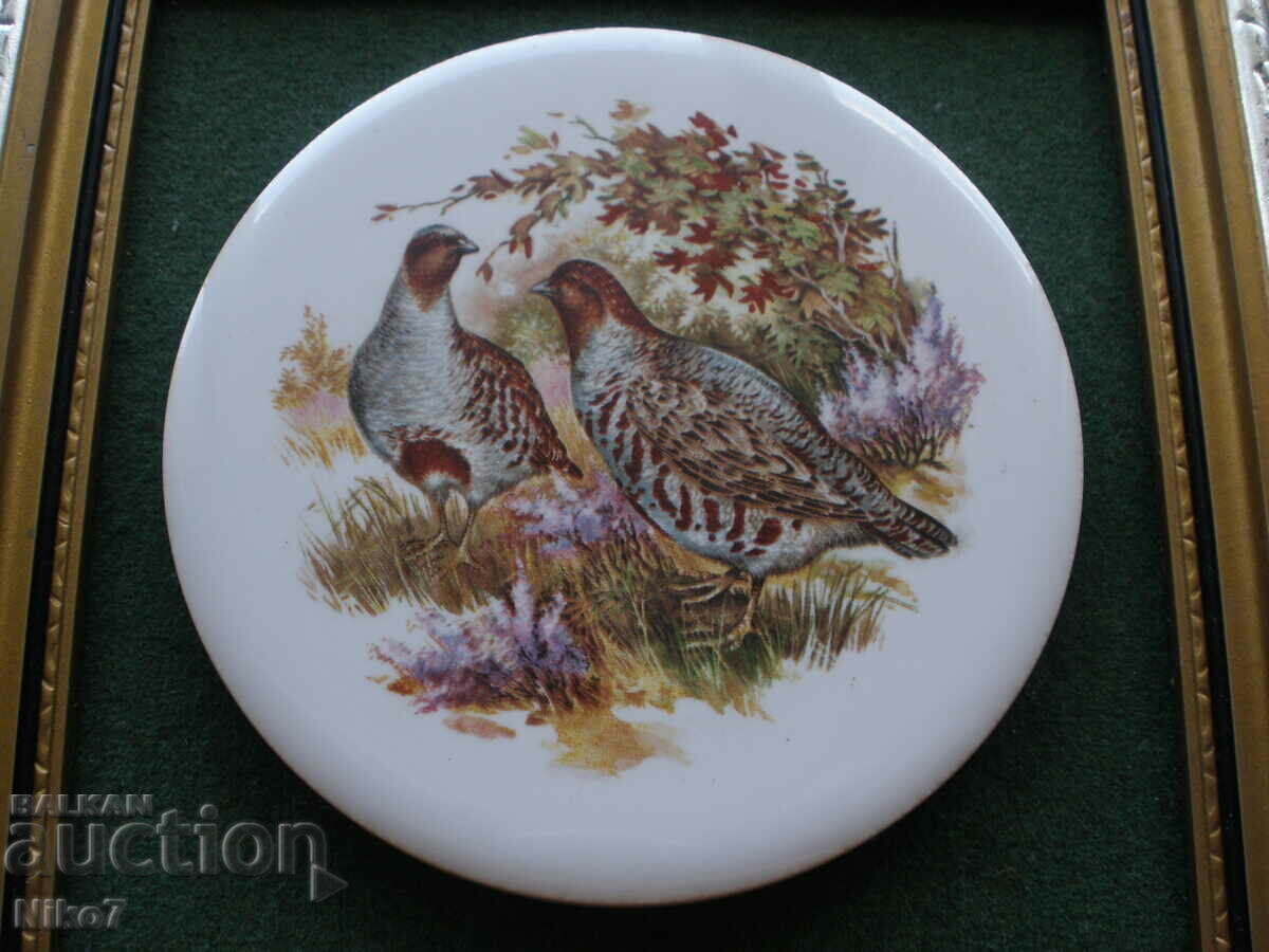 Delivery of Ancient, ceramic wall panel, hunting theme - "Partridges". Delivery of Ancient, ceramic wall panel, hunting theme - "Partridges".