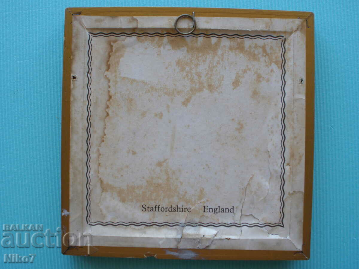 Panou de perete antic, din ceramică, tema vânătorii - „Snipes”. - 6 Panou de perete antic, din ceramică, tema vânătorii - „Snipes”. - 6