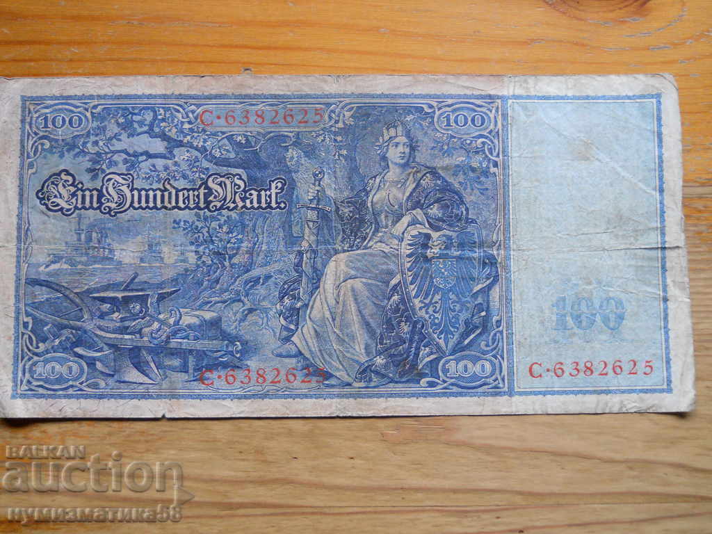 100 Marks 1910 - Germany ( VG ) with price 6.00 BGN | € 3.07 100 Marks 1910 - Germany ( VG ) with price 6.00 BGN | € 3.07